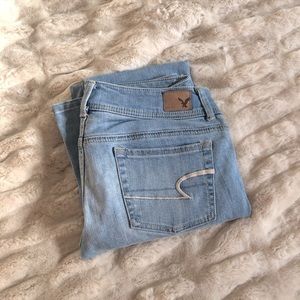American Eagle light wash boot jeans